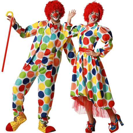 Payasos Lunares Multicolor para disfrazarte en pareja