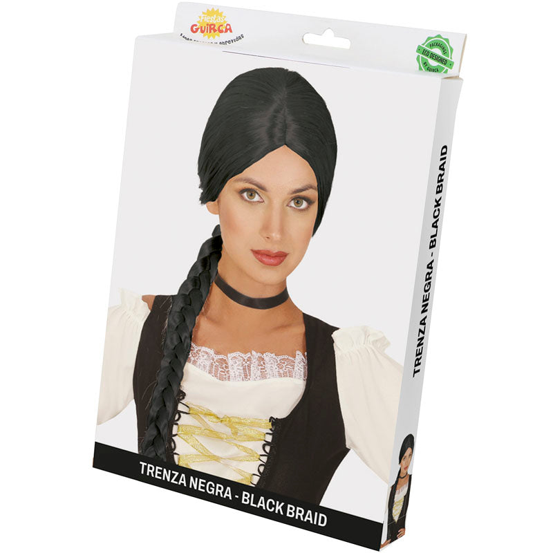 Peluca Medieval Trenza Morena packaging