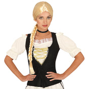 Peluca Medieval Trenza Rubia