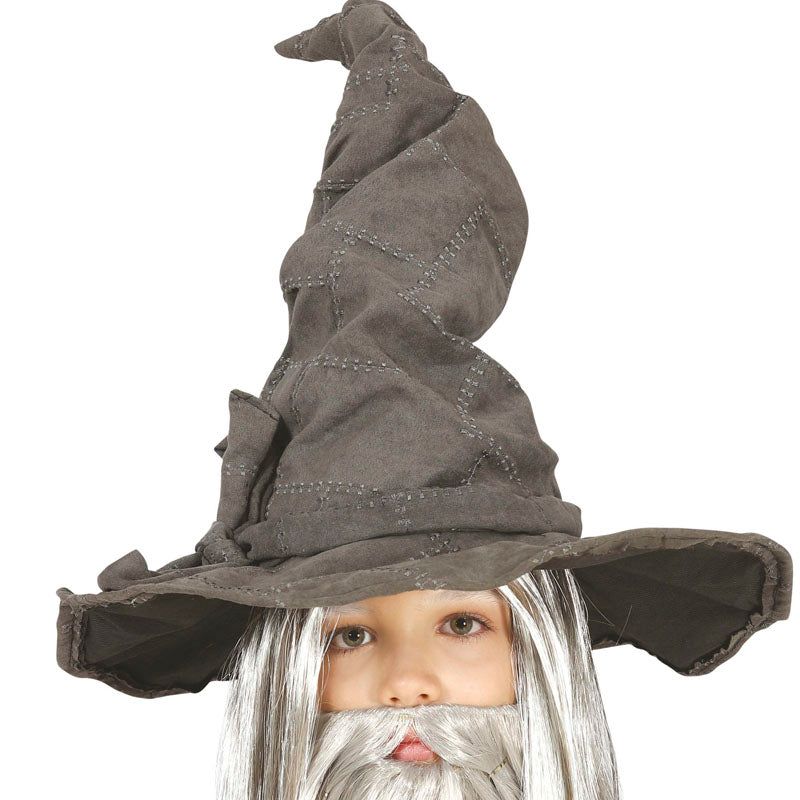Cappello Da Strega Con Velo Per Donna - Accessorio Halloween Mago Nero