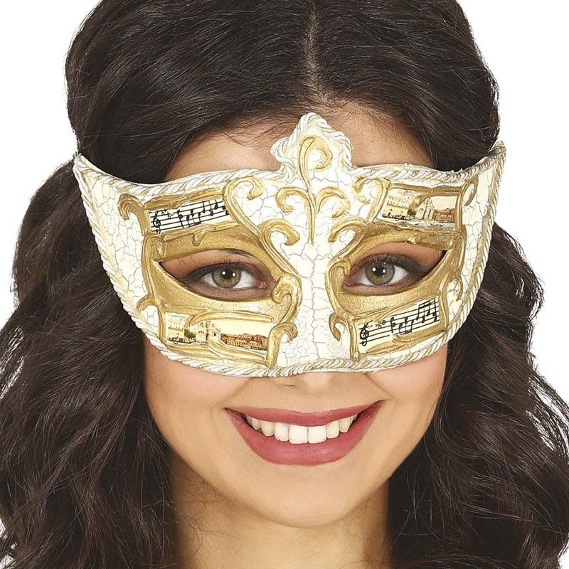 Maschera veneziana con spartito musicale - Main Image