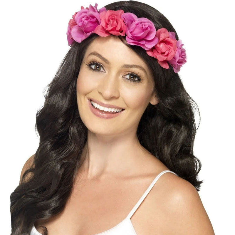 Fascia Per Braccio Floreale Fata Dei Fiori Rosa | Accessorio Costume Bosco, Cosplay E Danza