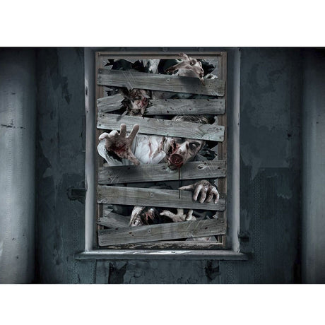 Decoración Ventana Apocalipsis Zombie