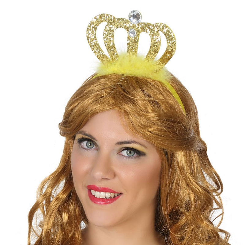 Tiara Principessa Con Strass - Rosa E Oro, Per Compleanni, Halloween, Matrimoni - Foto 6