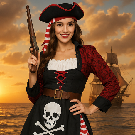 Costume da pirata marrone per bambino Costume da pirata marrone per bambino