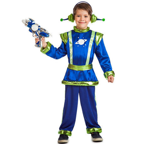Costume Halloween Bambino Supereroe Extraterrestre Cattivo, Taglia 5-6 Anni (110-115cm) - Foto 10