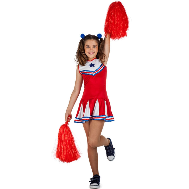 Vestito Biancaneve Bambina Costume Da Cheerleader Senza Maniche
