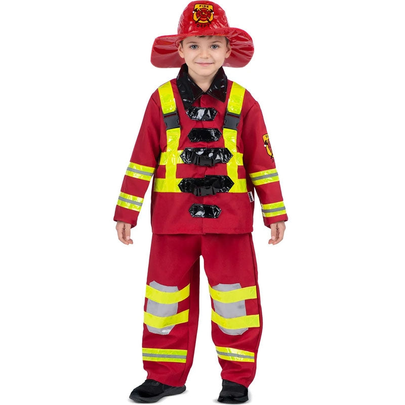 Generico Costume Pompiere Bambino Vestito Vigile del Bambino con Generico Costume Pompiere Bambino Vestito Vigile del Bambino con