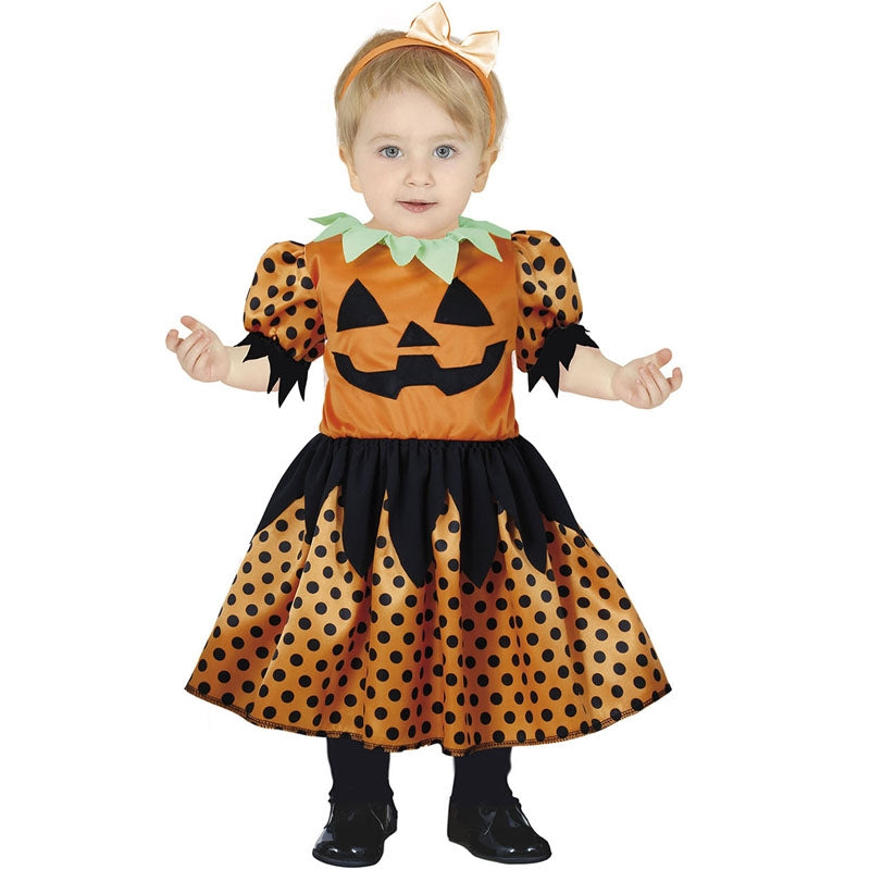 COSTUME BABY STREGA ARANCIO VESTITO COMPLETO DI CAPPELLO PER TRAVESTIMENTI DI HALLOWEEN E PARTY A TEMA COSTUME BABY STREGA ARANCIO VESTITO COMPLETO DI CAPPELLO PER TRAVESTIMENTI DI HALLOWEEN E PARTY A TEMA