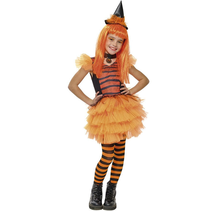 Rubies Costume da Strega Brillante Arancione Halloween Carnevale Vestito Bambina Rubies Costume da Strega Brillante Arancione Halloween Carnevale Vestito Bambina