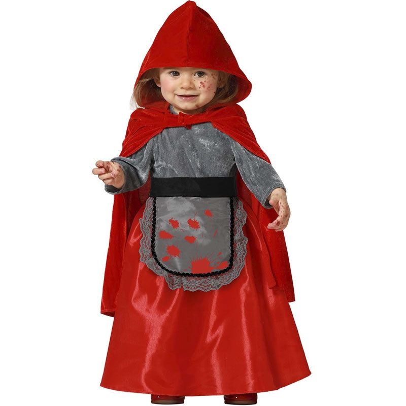 Wicked Costumes Costume Da Cappuccetto Rosso Per Bambina, Taglia L (8-10 Anni) - Vestito Con Mantella E Cappuccio
