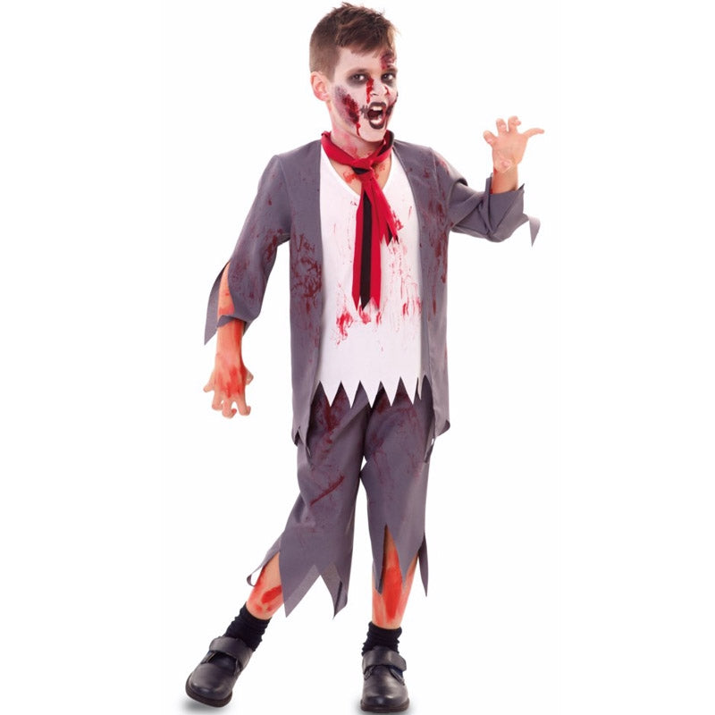 Costume Studente zombie uomo per Halloween e serata di paura Costume Studente zombie uomo per Halloween e serata di paura