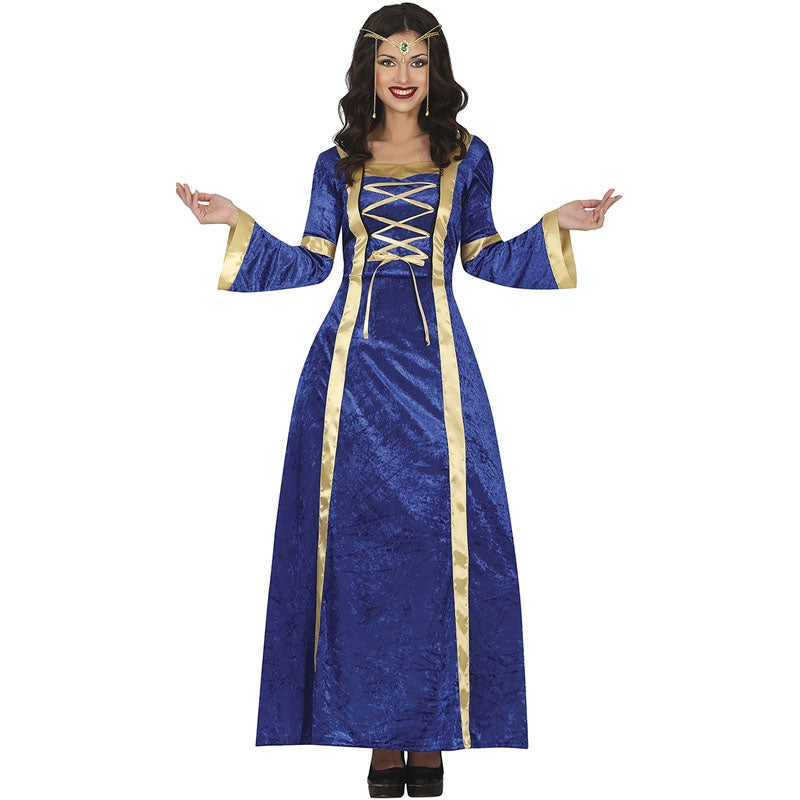 Costume da Dama medievale blu per donna - Main Image