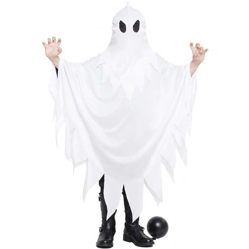Bambino Con Il Costume Del Fantasma Di Halloween Illustrazione Bambino Con Il Costume Del Fantasma Di Halloween Illustrazione