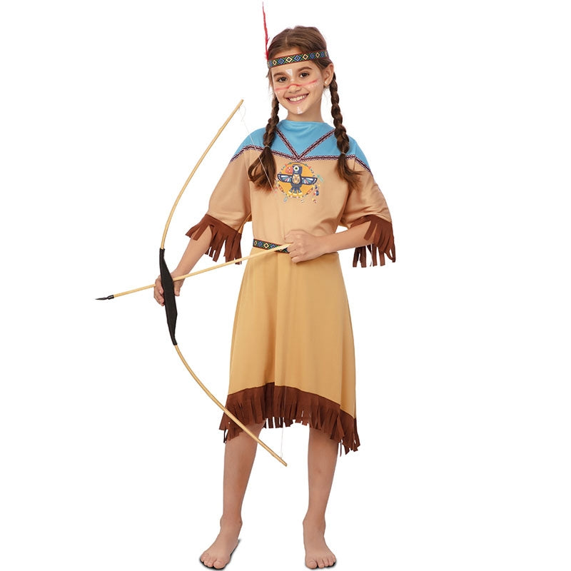 Costume da Indiano marrone con frange per bebé Costume da Indiano marrone con frange per bebé