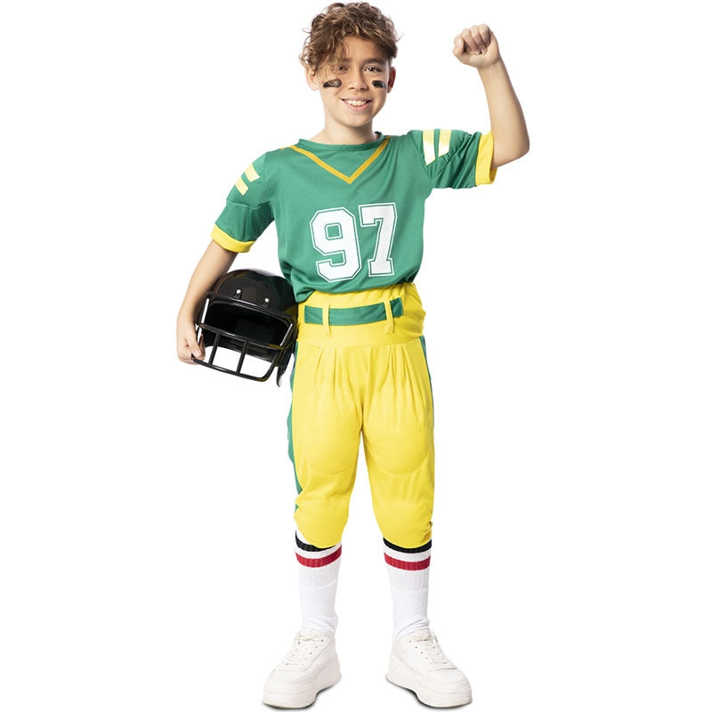 FIESTAS GUIRCA Costume Da Zombie Quarterback Per Bambino – Giocatore Di Rugby Insanguinato, Halloween, Taglia 10-12 Anni (142-148 Cm) - 3