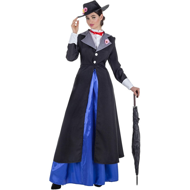 Vestito Di Carnevale Adulta Mary Poppins Vittoriana Fine 800 Primi 900 - Foto 3