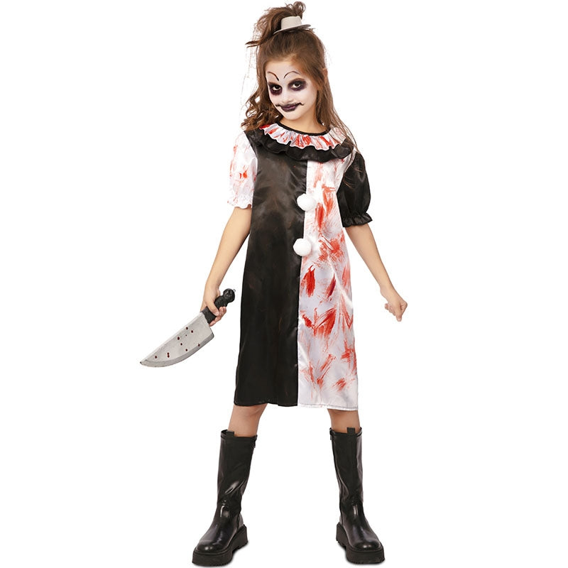 Kids Scary Clown Costume Killer Clowns Boys Mime Halloween Fancy Dress 2 Sizes e Kids Scary Clown Costume Killer Clowns Boys Mime Halloween Fancy Dress 2 Sizes e