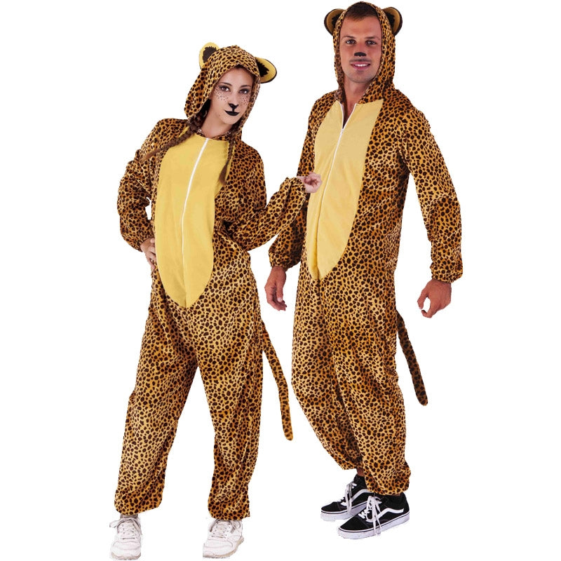 Costume Da Leopardo Per Bambini In Flanella Morbida Con Papillon E Adesivo, Per Halloween E Carnevale (Taglie 100-130) - 6