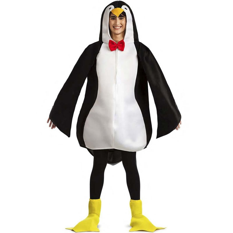 Costume Da Pinguino Per Bambino DEGUISE TOI – Tuta Intera Con Cappuccio E Copriscarpe – Taglia M (7-9 Anni, 120-130 Cm)