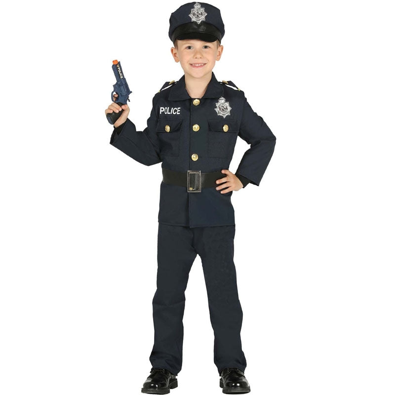 Costume Da Poliziotto Per Bambini RedCrab, 12 Pezzi Completo Di Gilet, Casco, Walkie-talkie, Manette E Accessori - Per Halloween E Gioco Di Ruolo