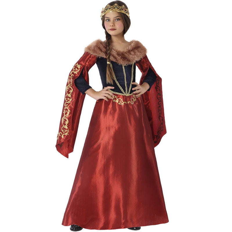 Costume Regina Medievale Rosso bambina Acquistare online