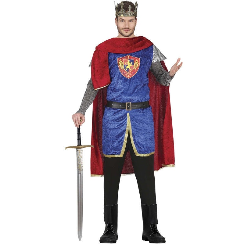 Costume Da Re Medievale Per Bambino, Taglia 7-9 Anni, Atosa, Maglietta Inclusa, Nero