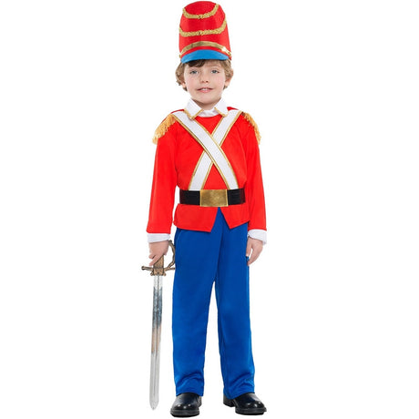 Costume Da Soldato Per Bambini - Tuta Rossa Con Cappuccio E Accessori, Per Carnevale - Foto 12