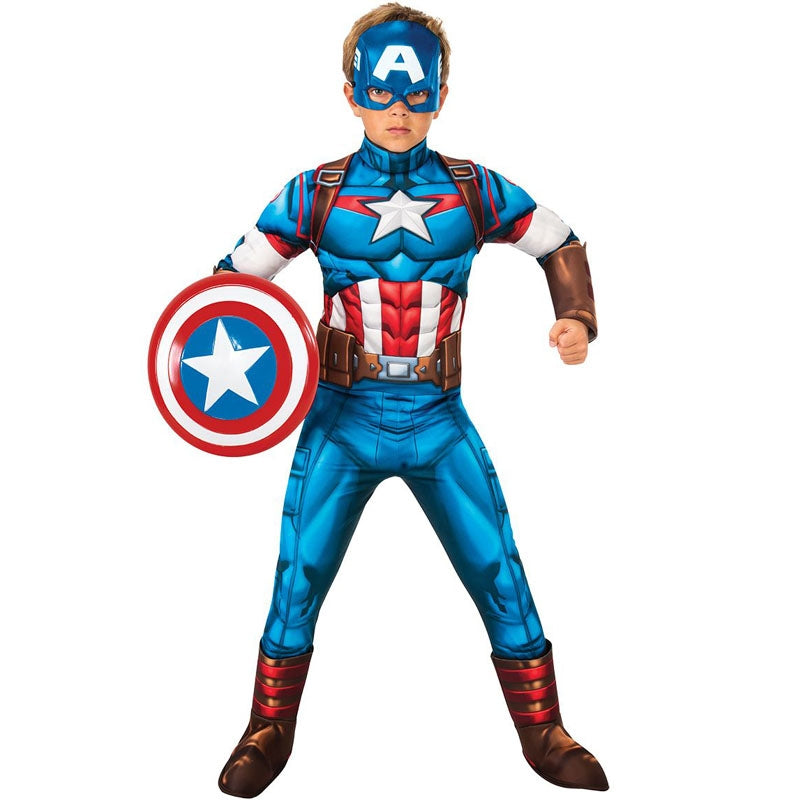 ▷ Costume Supereroe Capitan America deluxe per bambino