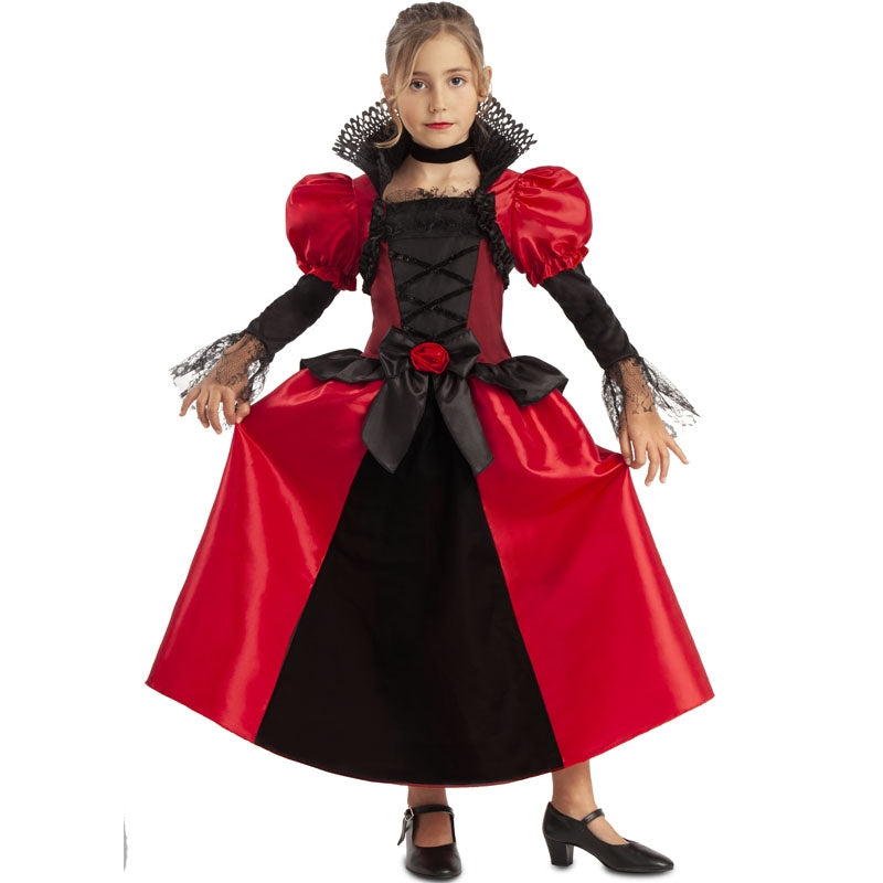 Costume da Vampira con colletto per bambina Costume da Vampira con colletto per bambina