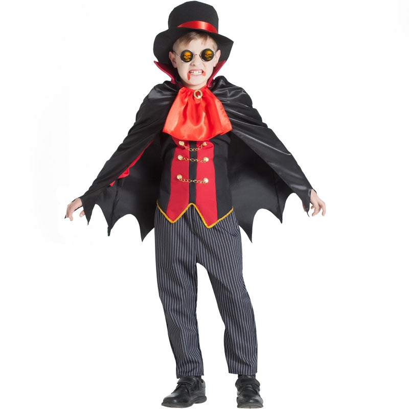 Costume Vampiresa Bimba 5-6 Anni – Morbido E Comodo Per Carnevale E Halloween