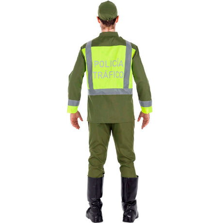 Disfraz de Guardia Civil Tráfico para hombre Espalda