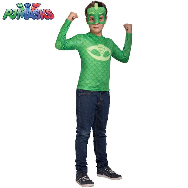 Gekko Pj Masks Geco Vestito Carnevale Catboy And Gekko Reversible