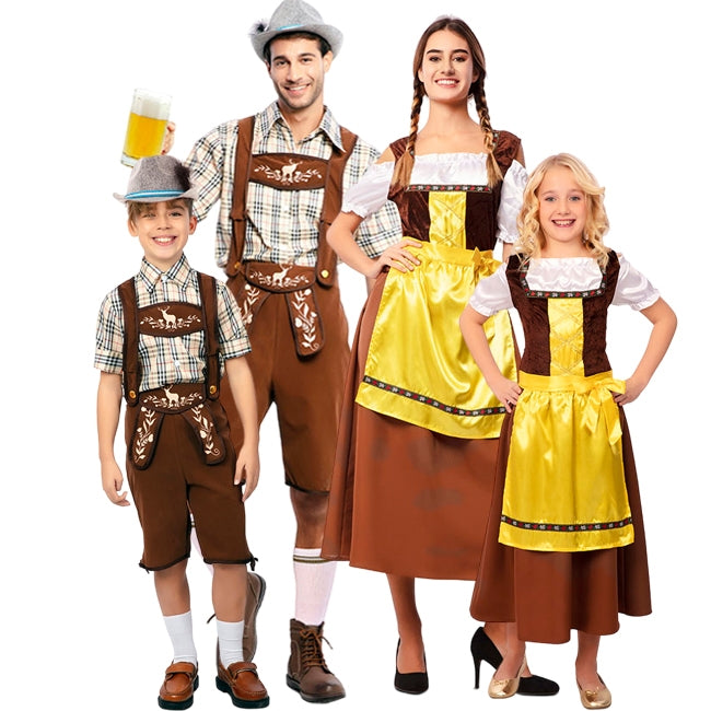 Generico Costume Oktoberfest Uomo, Set di Costumi Bavaresi da Uomo per l'Oktoberfest con Bavaglino Rimovibile, Camicie a Quadri,e Cappelli Bavaresi in Feltro Generico Costume Oktoberfest Uomo, Set di Costumi Bavaresi da Uomo per l'Oktoberfest con Bavaglino Rimovibile, Camicie a Quadri,e Cappelli Bavaresi in Feltro