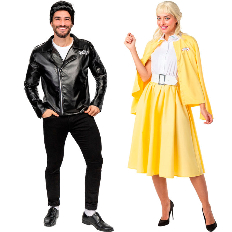 Coppia Grease Vestiti Di Carnevale Grease Costume Sandy Grease Nero Donna  Vegaoo
