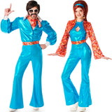 Disco Azul Años 70 para disfrazarte en pareja