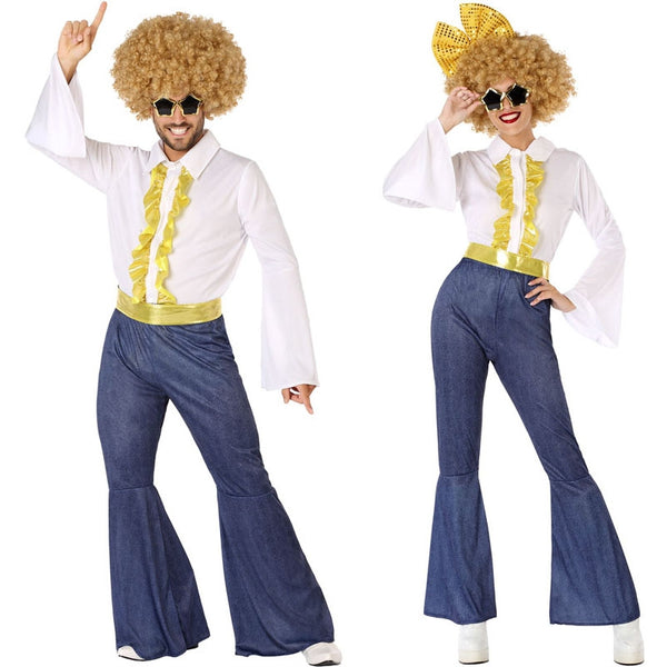 Costume Carnevale Uomo 2 Pezzi Slim Fit – Tuta Colorata Arcobaleno Per Feste E Discoteca