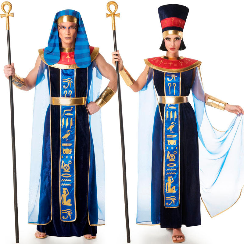 Egipcios Terciopelo Azul para disfrazarte en pareja
