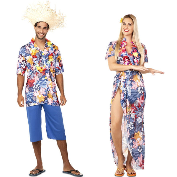 Costume da hawaiana 116881 per feste a tema 3 pezzi taglia unica
