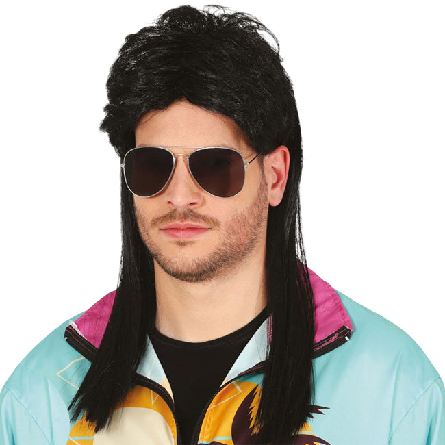 Parrucca Heavy Metal Anni 80 - Set Con Bandana E Retina, Per Costumi E Feste - Foto 7