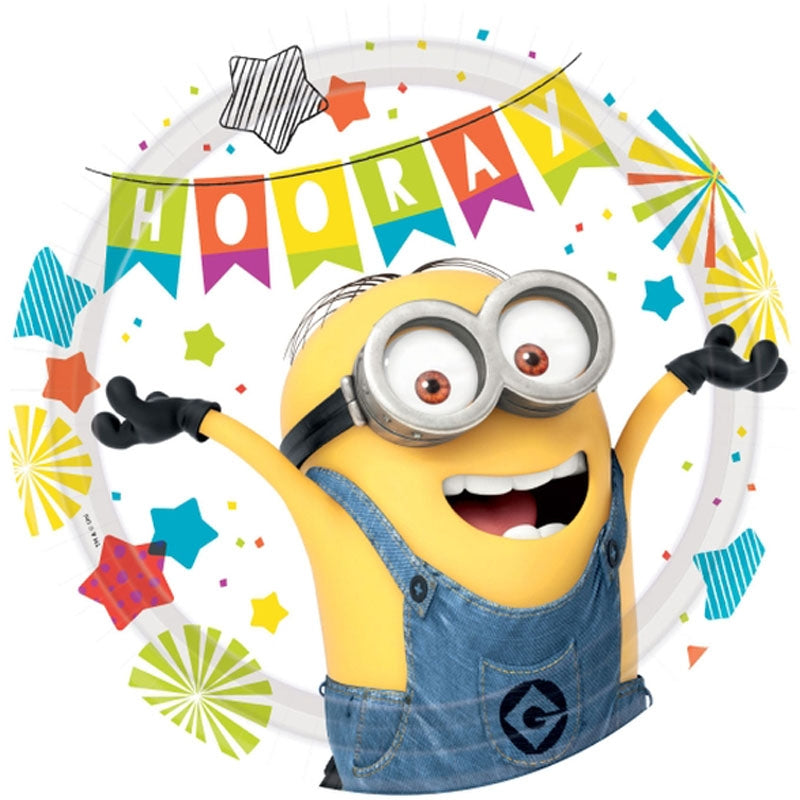 Piatti dei Minions di 23 cm - 8 unità per 4,00