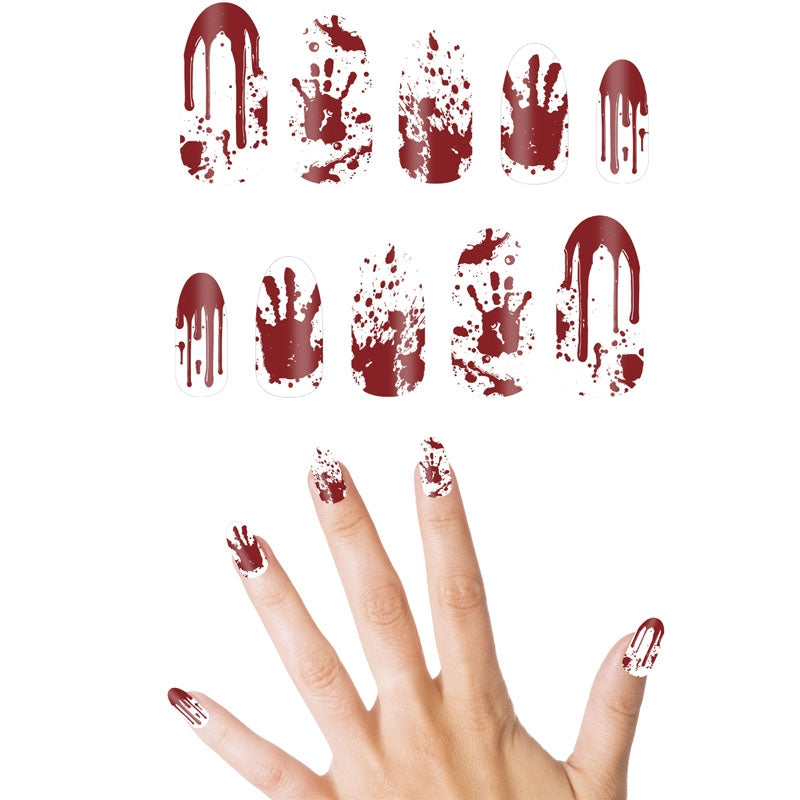 Set di 4 paia di orecchini pendenti a forma di pugnale punk, gotico, acrilico, con stampa di sangue, orecchini a coltello, per donne, hip hop, feste di Halloween, Acrilico