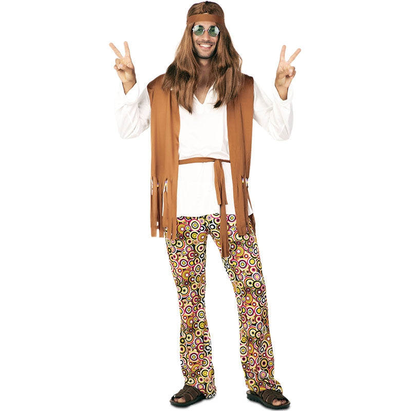 Disfraz Hippie Hombre Adulto Talla M | LA MOVIDA Disfraz Hippie Hombre Adulto Talla M | LA MOVIDA