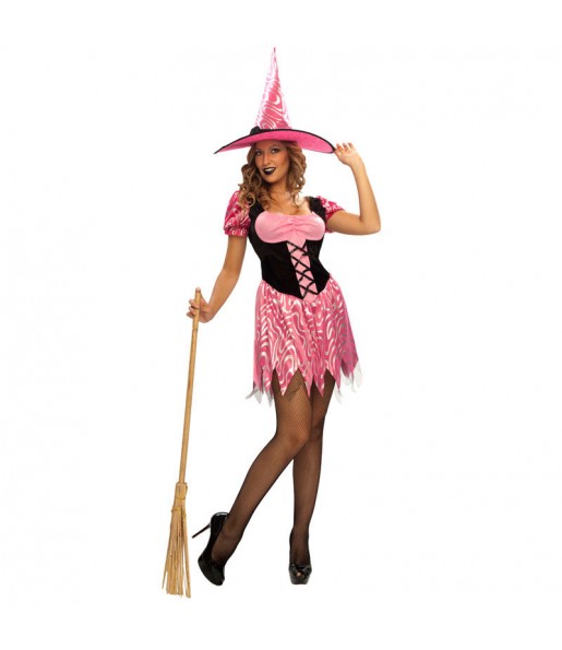 Costume Strega rosa sexy donna per una serata ad Halloween