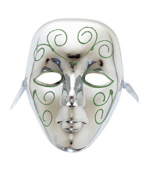 Maschera Venezia Argento per poter completare il tuo costume Halloween e Carnevale