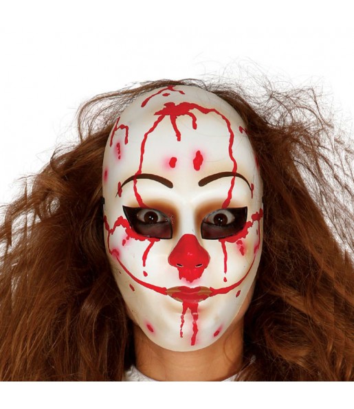 Maschera pagliaccio omicida per poter completare il tuo costume Halloween e Carnevale