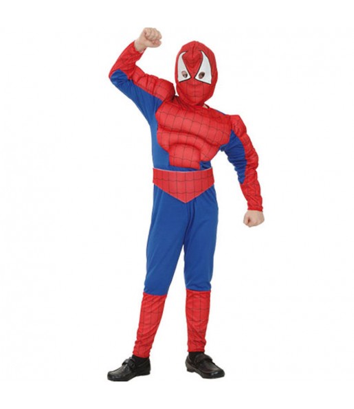 Travestimento Spiderboy muscoloso bambino che più li piace