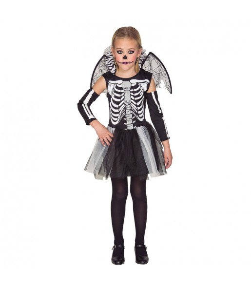 Vestito Scheletro Alato bambine per una festa ad Halloween