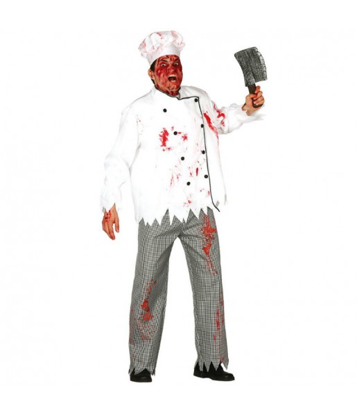 Travestimento Cuoco zombie adulti per una serata ad Halloween 