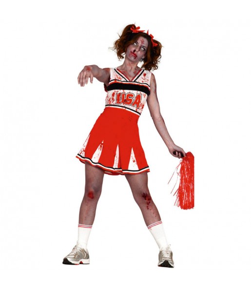 Costume Cheerleader zombie donna per una serata ad Halloween